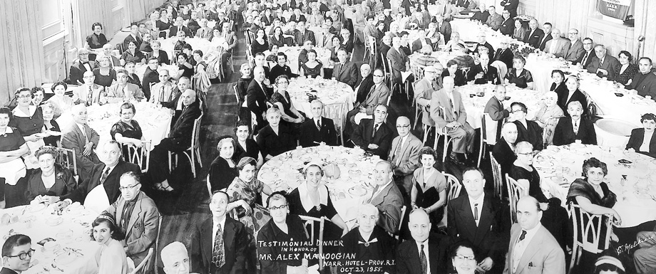 Testimonial Dinner in honor of Alex Manoogian, Providence, Rhodes Island, USA, 1955.