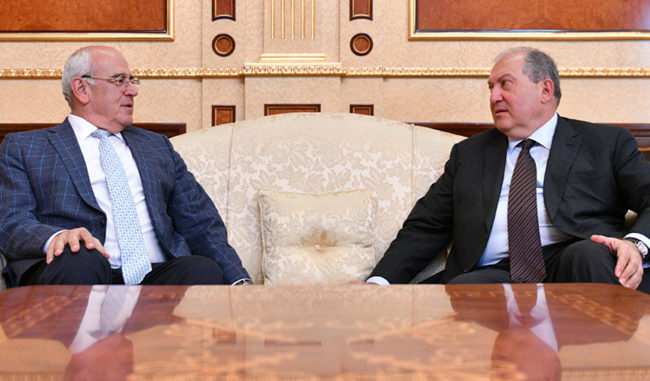 Armen Sarkissian and AGBU President Berge Setrakian